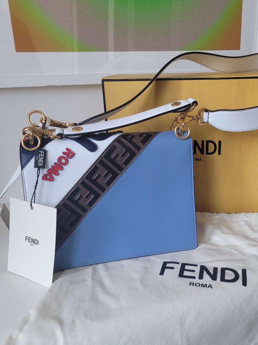 FENDI X Fila Mania Kan I Shoulder Bag - Picture 16 of 16